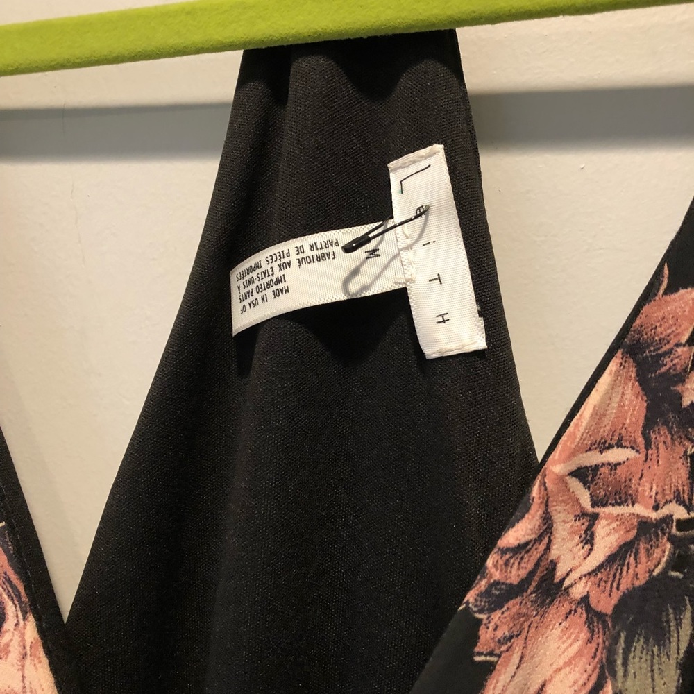 LEITH BLACK AND PINK FLORAL MAXI DRESS - Picture 4 of 7